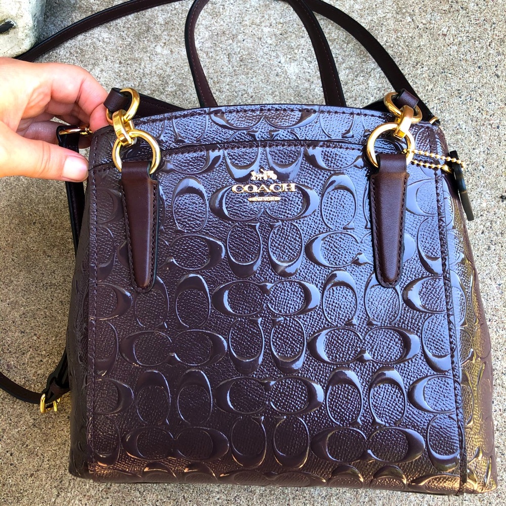 Coach Crossbody Adjustable Purse in Deep Purple